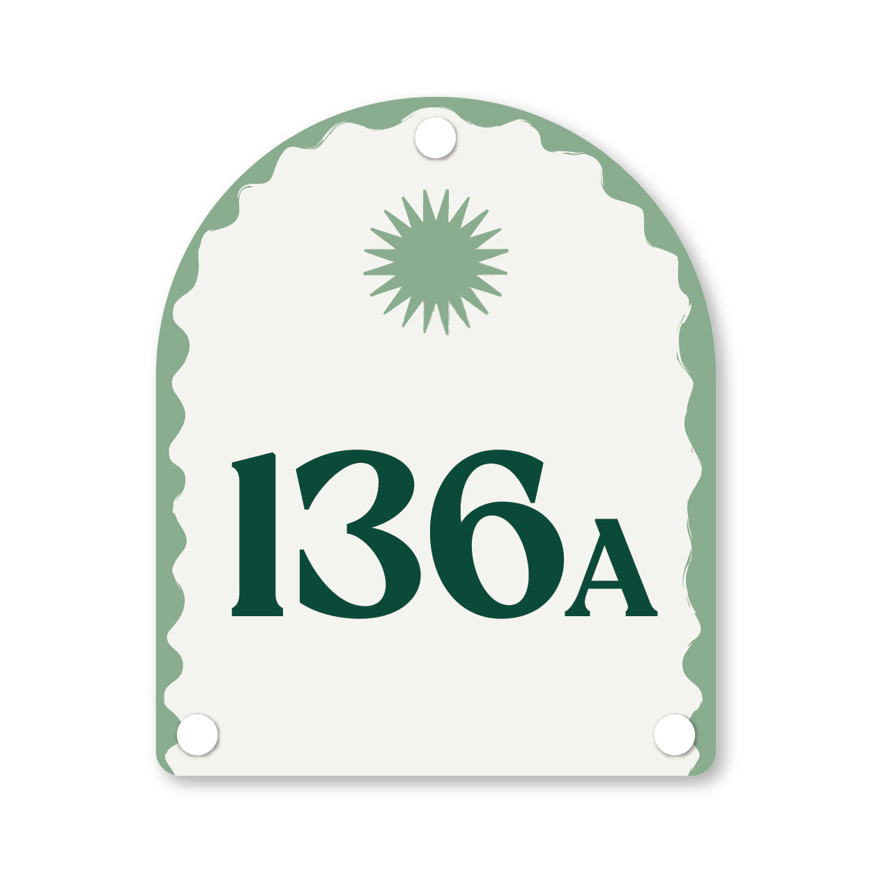 Sage green house number with elegant custom design, suited for modern outdoor aesthetics – Holidae Haus