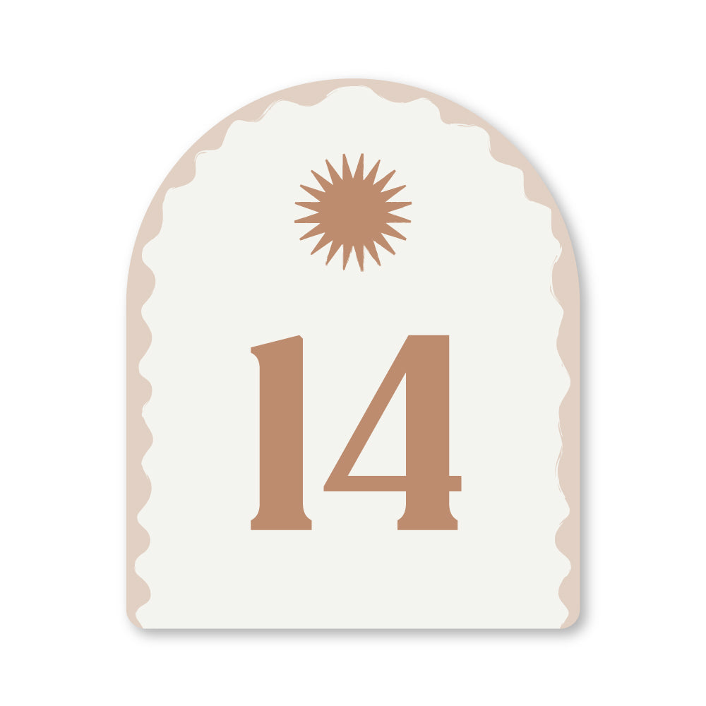 House number in Travertine with a luxurious stone coloured finish, ideal for upscale outdoor decor – Holidae Haus