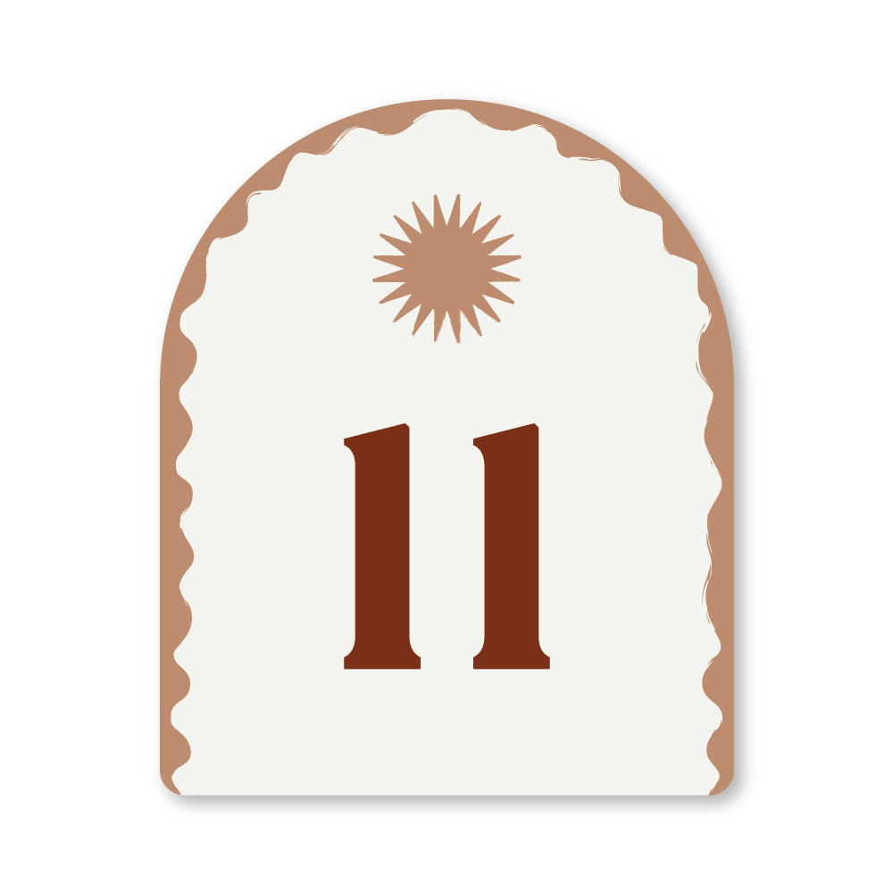 Custom Tuscany-style house number in terracotta design, perfect for Mediterranean homes – Holidae Haus