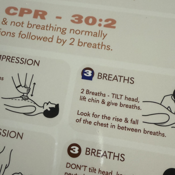Mediterranean CPR Pool Sign • Factory Second • Valencia Orange