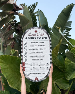 Tuxedo Black | Mid-Century Pool CPR Sign