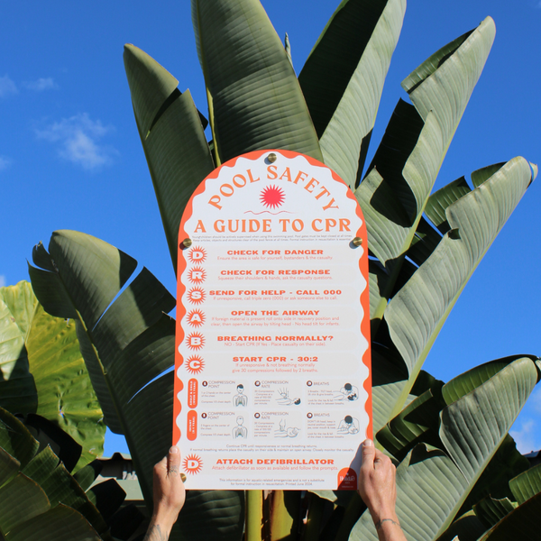 Valencia Orange | Mediterranean CPR Pool Sign | Factory Second