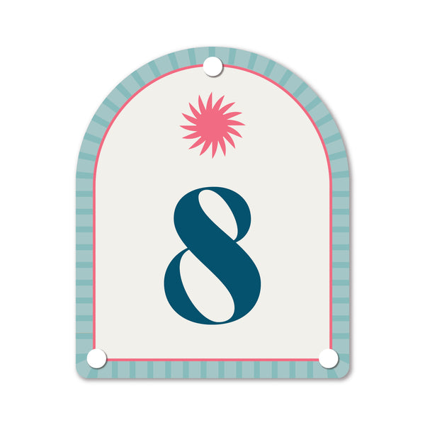 Sorbet Blue | Mid-Century House Number