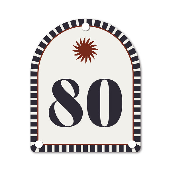 Tuxedo Black | Mid-Century House Number