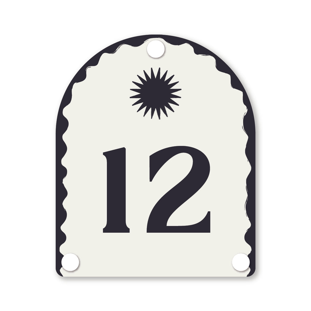 Monumental black house number in bold, modern style for outdoor house decor – Holidae Haus