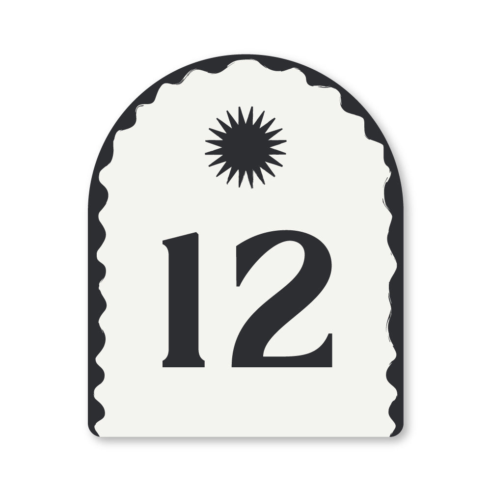 Monumental black house number in bold, modern style for outdoor house decor – Holidae Haus
