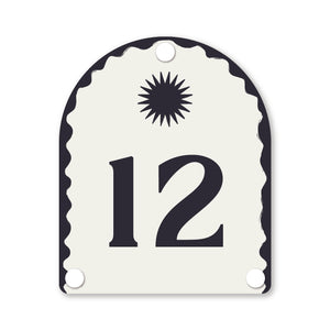 Monumental black house number in bold, modern style for outdoor house decor – Holidae Haus