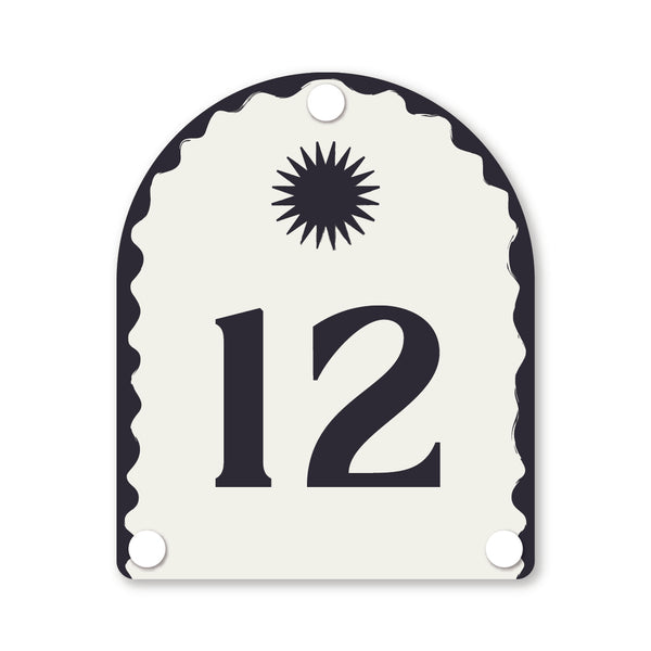 Monumental black house number in bold, modern style for outdoor house decor – Holidae Haus