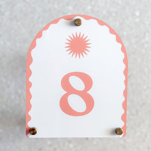 Paloma Pink | Mediterranean House Number
