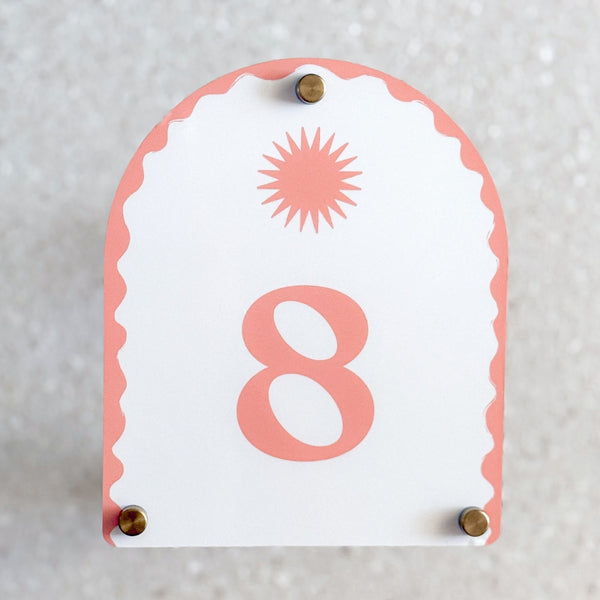 Paloma Pink | Mediterranean House Number