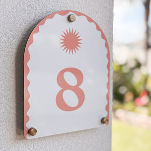 Paloma Pink | Mediterranean House Number