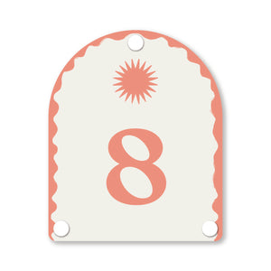 Paloma Pink house number, customisable and elegant, ideal for stylish home exteriors – Holidae Haus