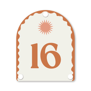 Terracotta house number with a Mediterranean aesthetic, perfect for earthy homes – Holidae Haus
