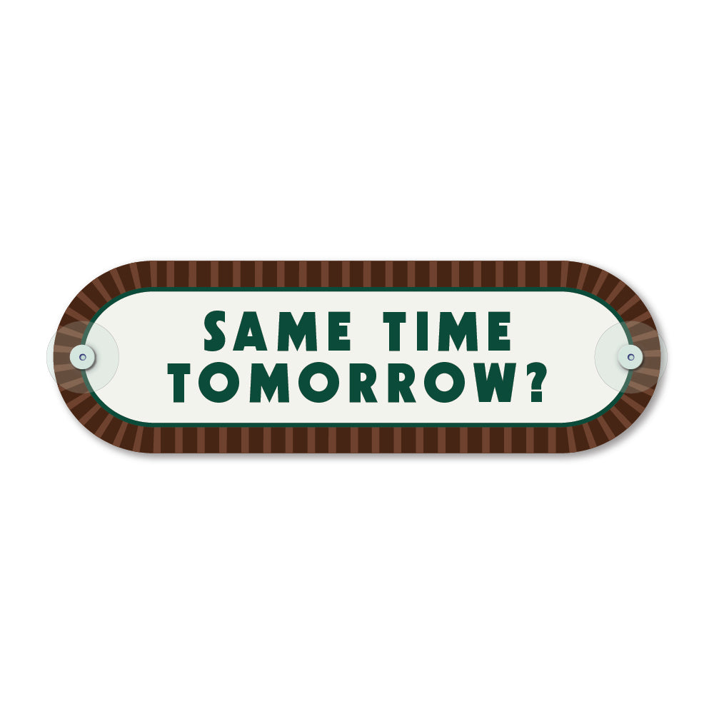 Custom Pill Plaque • Leather & Moss