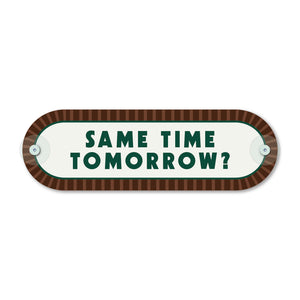 Custom Pill Plaque • Leather & Moss