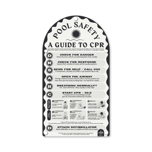 Monumental Black | Mediterranean CPR Pool Sign | Factory Second
