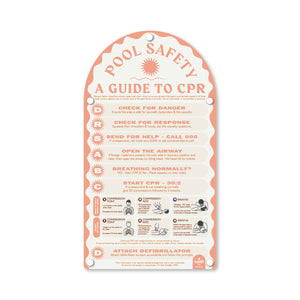 Paloma Pink CPR Pool Safety sign, compliant with Australian safety regulations, in a chic design – Holidae Haus