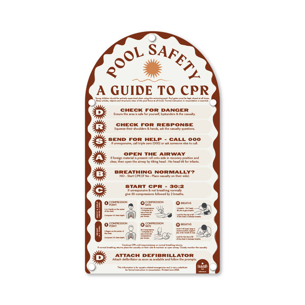 Rust | Mediterranean CPR Pool Sign
