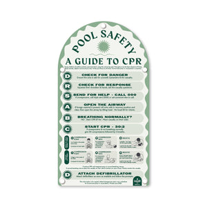 Sage CPR Pool Safety sign brings both elegance and safety to your pool area, compliant with all regulations – Holidae Haus