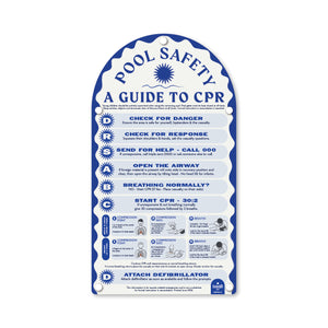 Santorini CPR Pool Safety sign, Mediterranean design compliant with CPR regulations – Holidae Haus