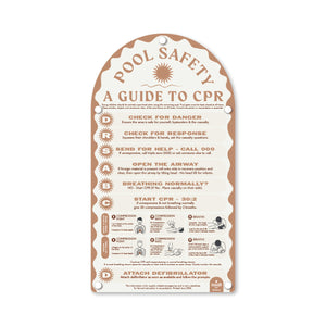 Tuscany Pool Safety CPR sign in a Mediterranean-inspired design, compliant and stylish – Holidae Haus