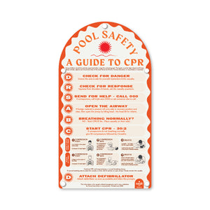 Valencia Orange | Mediterranean CPR Pool Sign | Factory Second