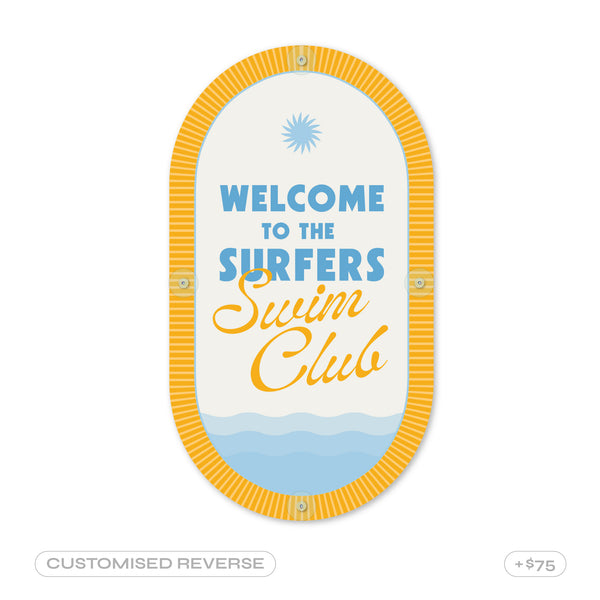 Mimo Yellow | Mid-Century Pool CPR Sign