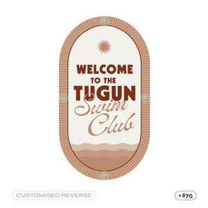 Mousse Taupe | Mid-Century Pool CPR Sign