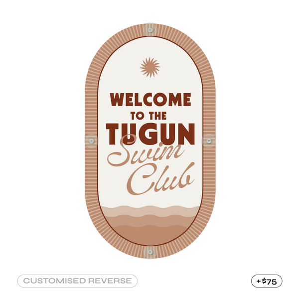 Mousse Taupe | Mid-Century Pool CPR Sign