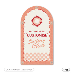 Mediterranean CPR Pool Sign • Paloma Pink