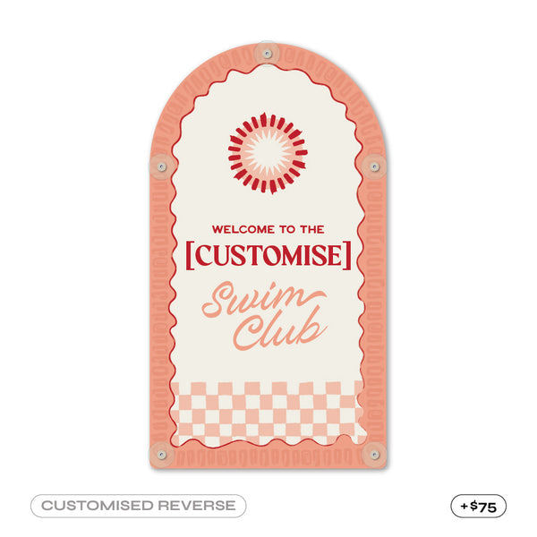 Mediterranean CPR Pool Sign • Paloma Pink