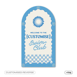 Mediterranean CPR Pool Sign • Powder Blue