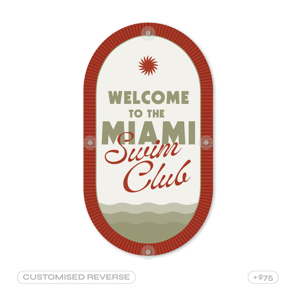 Redwood | Mid-Century Pool CPR Sign