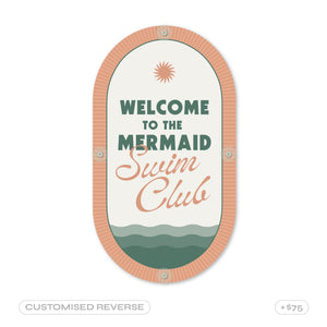 Rosé Pink | Mid-Century Pool CPR Sign