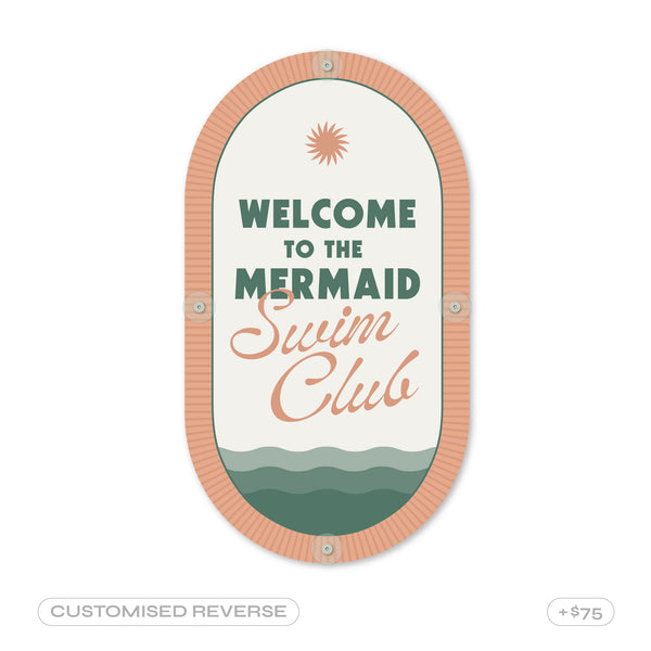 Rosé Pink | Mid-Century Pool CPR Sign