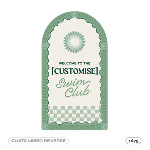Mediterranean CPR Pool Sign • Factory Second • Sage Green