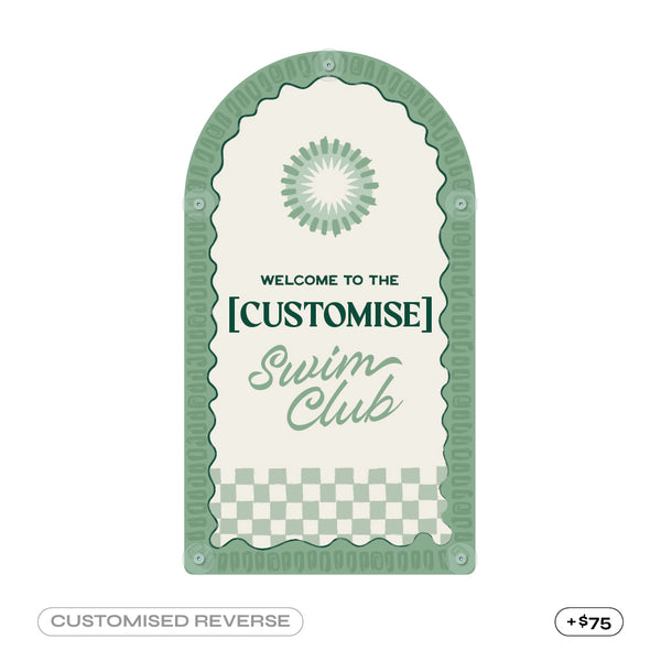Mediterranean CPR Pool Sign • Factory Second • Sage Green