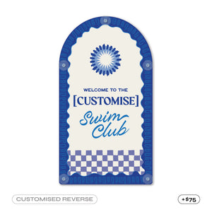 Mediterranean Pool CPR Sign • Factory Second • Santorini Blue