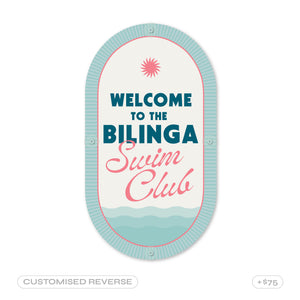 Sorbet Blue | Mid-Century Pool CPR Sign