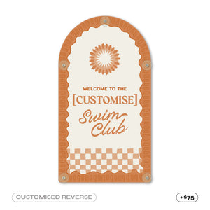 Mediterranean CPR Pool Sign • Terracotta Brown