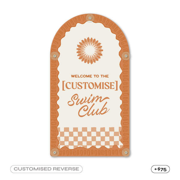 Mediterranean CPR Pool Sign • Terracotta Brown