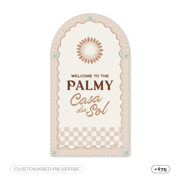 Travertine | Mediterranean CPR Pool Sign