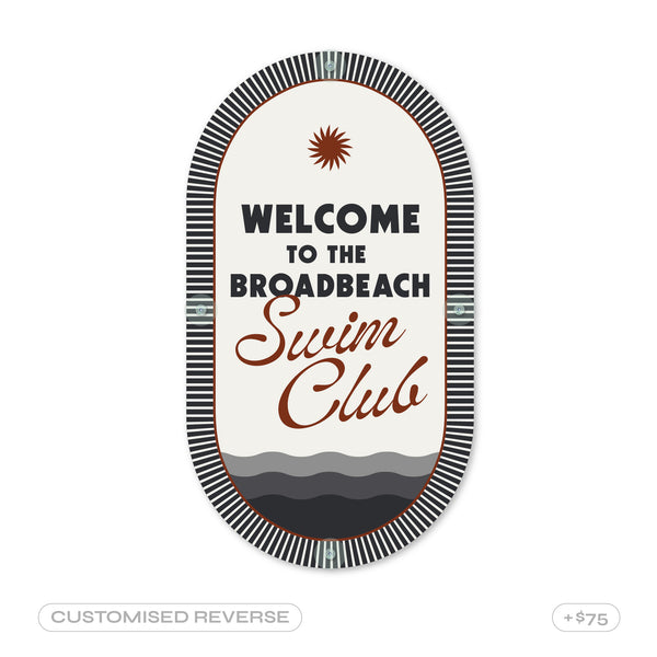 Tuxedo Black | Mid-Century Pool CPR Sign