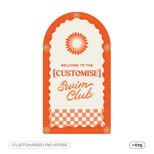 Mediterranean CPR Pool Sign • Factory Second • Valencia Orange