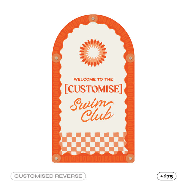 Mediterranean CPR Pool Sign • Factory Second • Valencia Orange