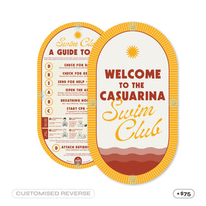 Marigold | Mid-Century Pool CPR Sign