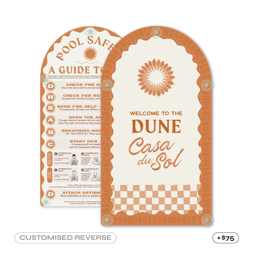 Terracotta | Mediterranean CPR Pool Sign