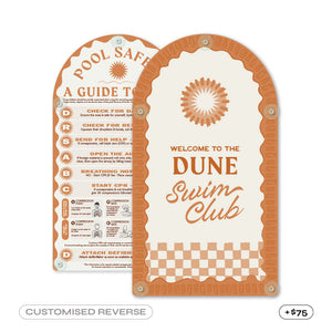 Mediterranean CPR Pool Sign • Terracotta Brown