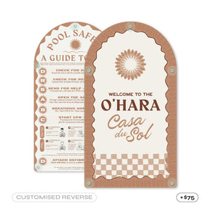 Tuscany Taupe | Mediterranean CPR Pool Sign