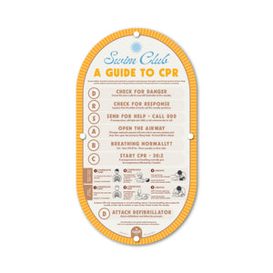 Mimo Yellow | Mid-Century Pool CPR Sign